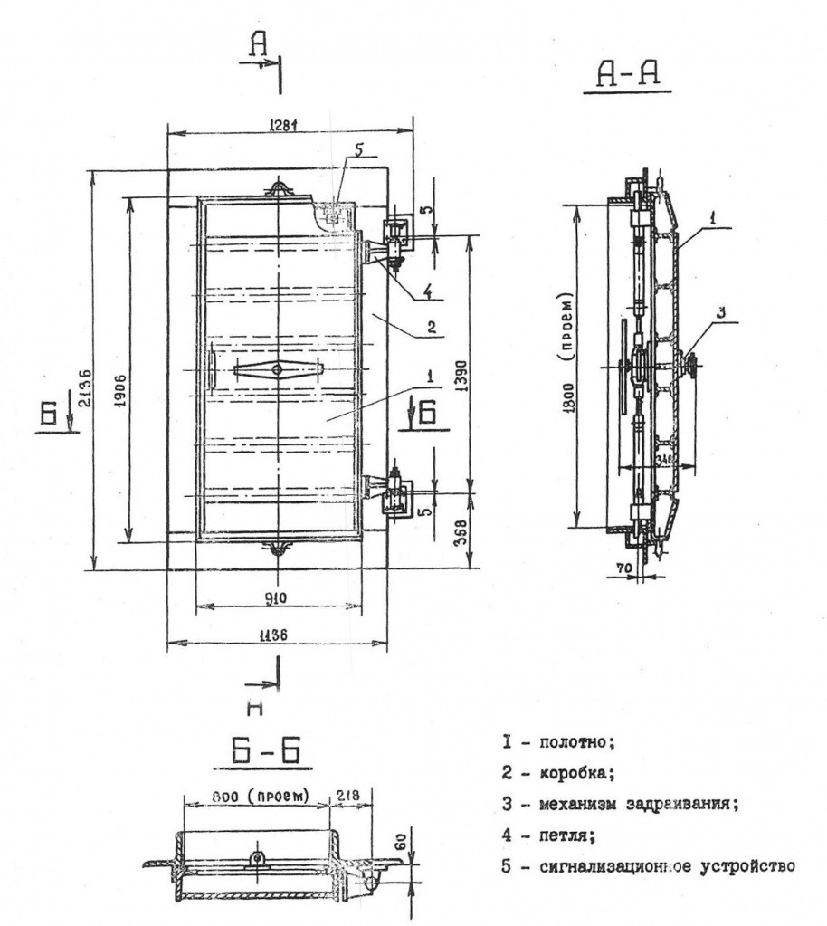 Дверь защитно-герметическая распашная ДУ-III-6